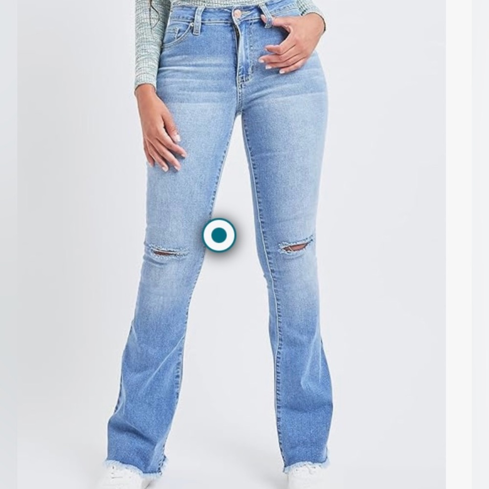 YMI Flare distressed Jeans. Size 5